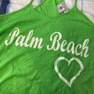 Palm Beach green tank top flowy loose summer cute